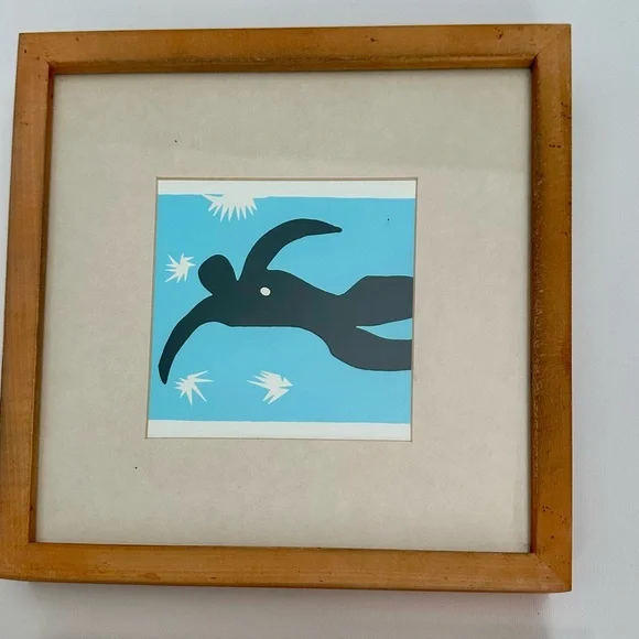 Set of Three Henry Matisse Framed Abstract Art Prints Accents